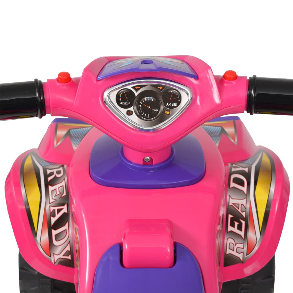 Roze ride-on voertuig voor kinderen – quad design met comfortabele zitting
