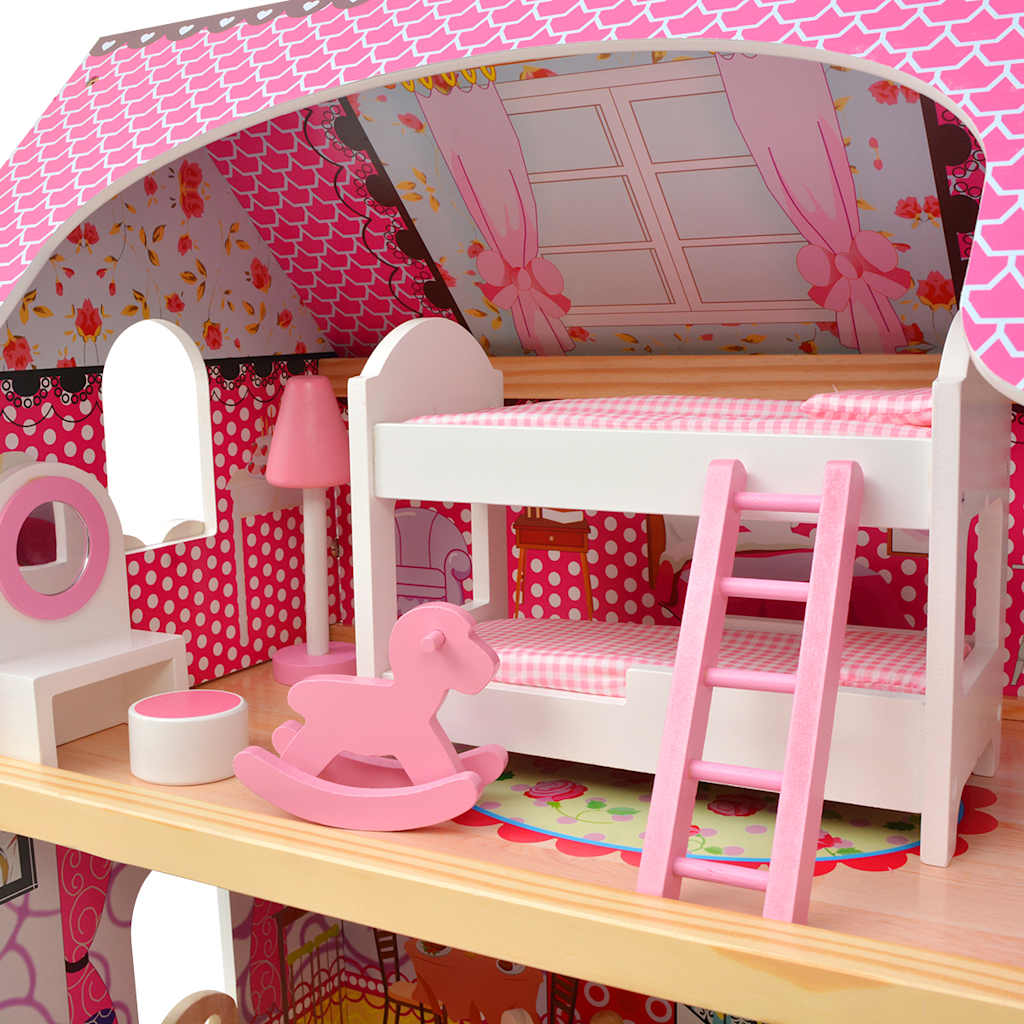 Educatief houten poppenhuis β stimuleert fantasierijk spel bij kinderen