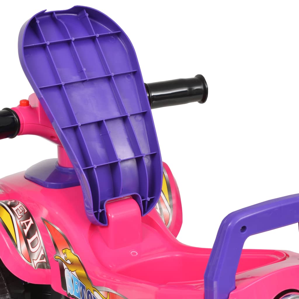 Stoere roze speelgoedquad – perfect voor peuters en kleuters die graag racen