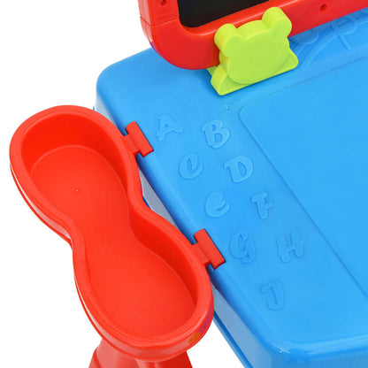 2-in-1 Educatieve Leerset voor Kinderen – Magnetisch Bord & Krijtbord – Incl. Accessoires – 56,5x42x74 cm