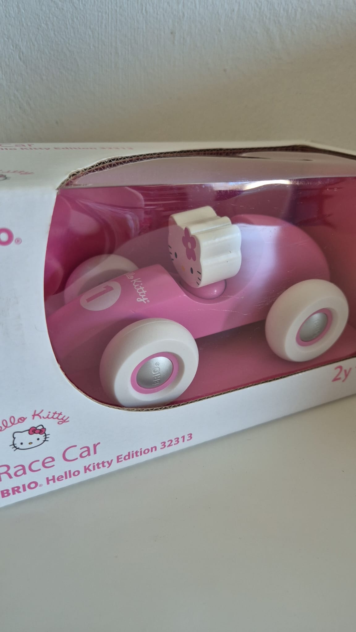 Roze baby speelgoedauto – zacht en veilig duwspeelgoed voor peuters