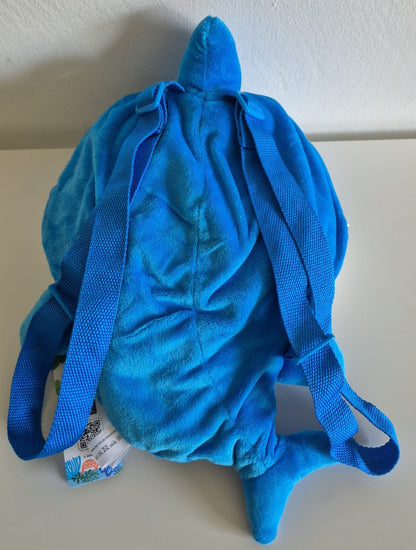 Blauwe Baby Shark rugzak voor kinderen – zacht pluche speelgoed met rits en hengsels