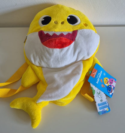 Baby Shark Rugzak voor Kinderen – Pluche Tas 3D – Geel – Peuterrugzak