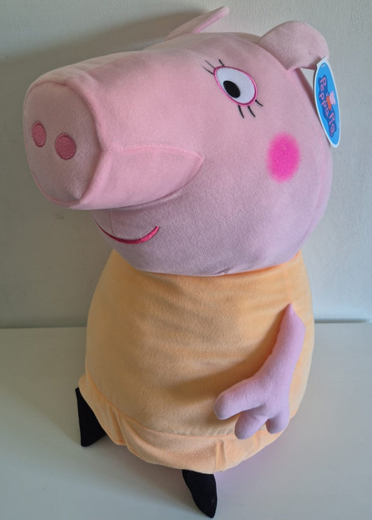 Mama Pig knuffel uit Peppa Pig – pluche speelgoedvarken met gele jurk, zachte knuffel voor kinderen
